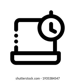 Tiempo de trabajo de iconos con esquema de estilo