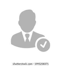 icon worker on a white background, vector illustration