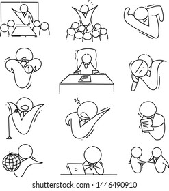 icon  worker in a  uniform. vector worker sign and symbol