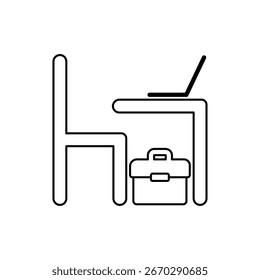 Icon a workstation, isolated against a clean background.