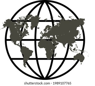 Icono para el mundo y el globo
