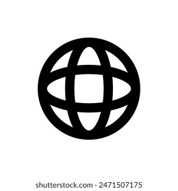 icon world internet globe simple