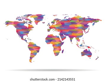 Icon World Map Low-Poly