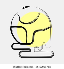 Icon world melting. Global warming elements. Icon in color spot style.