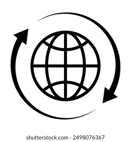 icon world rotation modify edit Symbols on the internet