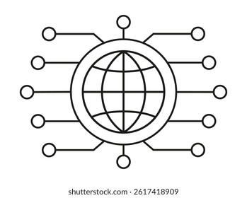 Icon of the world wide web. Internet and cloud technologies. Innovations. Vector illustrations EPS 10