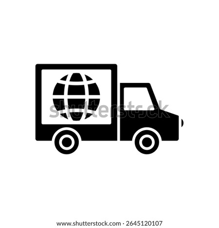Icon a worldwide delivery, isolated against a clean background.