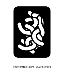 Symbol des Wurmbehälters. Black Stencil Design. Vektorgrafik.