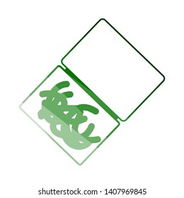 Icon Of Worm Container. Flat Color Ladder Design. Vector Illustration.