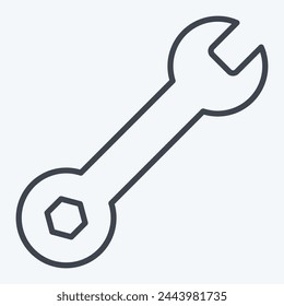 Icon Wrench. related to Skating symbol. line style. simple design illustration