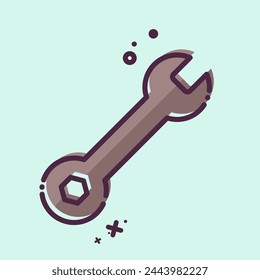 Icon Wrench. related to Skating symbol. MBE style. simple design illustration