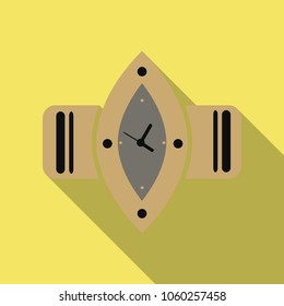 Icon of wrist watch. Symbol of hand clock. Vector illustration of timepiece, chronometer