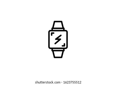Icon Wristwatch Vector Illustratio Simple Design