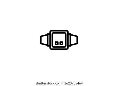 Icon Wristwatch Vector Illustration Simple Design