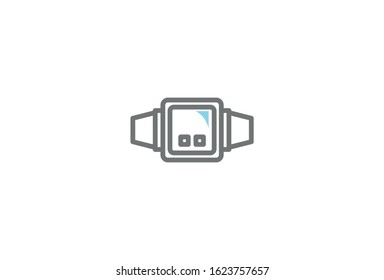 Icon Wristwatch Vector Illustration Simple Design