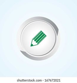 Icon of Write on Button. Eps-10.