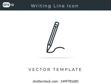 Icon Write, Pencil For Website, Infographic Element. Vector Illustration