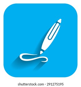 Icon of writing ball pen 