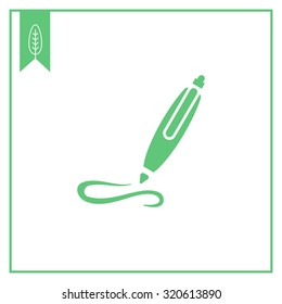 Icon of writing ball pen 