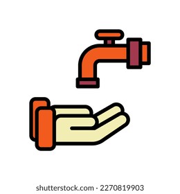 icon wudhu, icon Ramadan, vector illustration, editable color