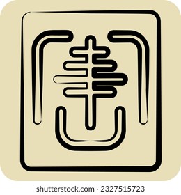 Icon X Ray. related to Orthopedic symbol. hand drawn style. simple design editable. simple illustration