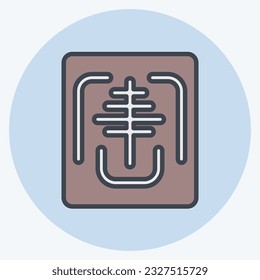 Icon X Ray. related to Orthopedic symbol. color mate style. simple design editable. simple illustration