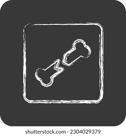 Icon X Ray. suitable for education symbol. chalk Style. simple design editable. design template vector