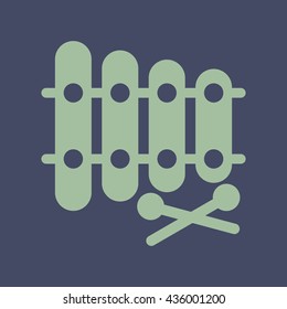 Icon of Xylophone. Eps-10.