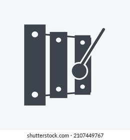 Icon Xylophone - Glyph Style - Simple illustration, Good for Prints , Announcements, Etc