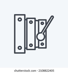 Icon Xylophone - Line Style - Simple illustration, Good for Prints , Announcements, Etc