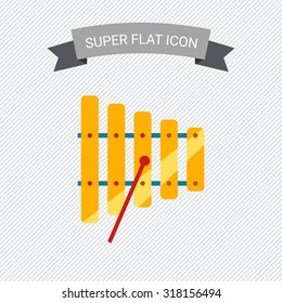 Icon of xylophone with mallet