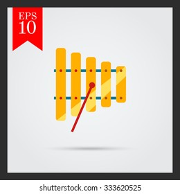 Icon of xylophone with mallet