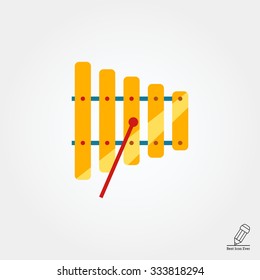 Icon of xylophone with mallet