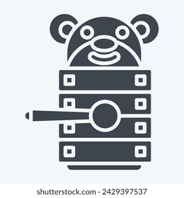 Icon Xylophone. related to Kindergarten symbol. glyph style. simple design editable. simple illustration