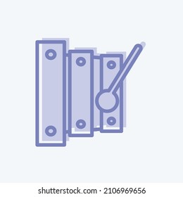 Icon Xylophone - Two Tone Style - Simple illustration, Good for Prints , Announcements, Etc