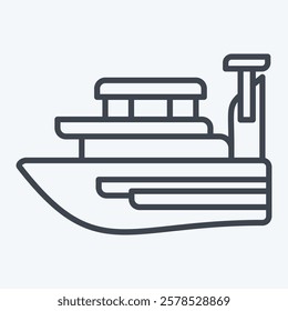 Icon Yacht. related to Summer symbol. line style. design editable