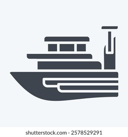 Icon Yacht. related to Summer symbol. glyph style. design editable