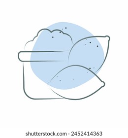 Icon Yams. related to Healthy Food symbol. Color Spot Style. simple design illustration
