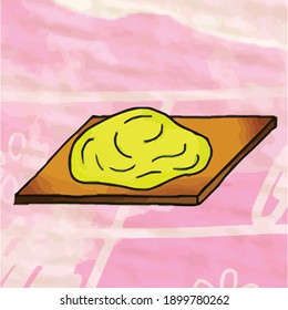 Cenil Infográfico del Vector de masa amarillo Icono