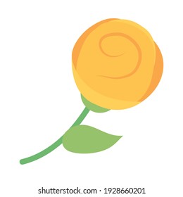 icono de flor amarilla sobre fondo blanco, diseño colorido, ilustración vectorial