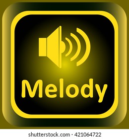 Icon yellow melody loudspeaker