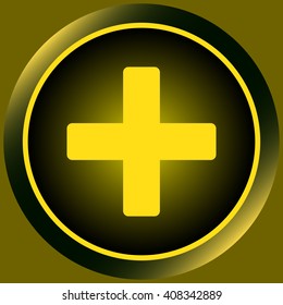 Icon yellow plus