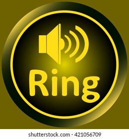 Icon yellow ring loudspeaker