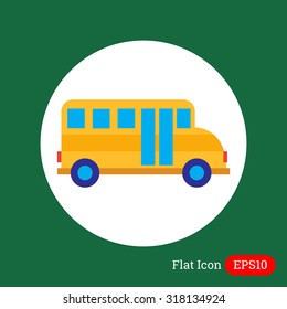 Icon of yellow school bus