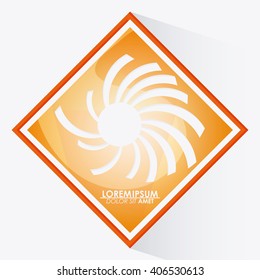 Icon of yellow sun, vector illustration