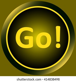 Icon yellow word go