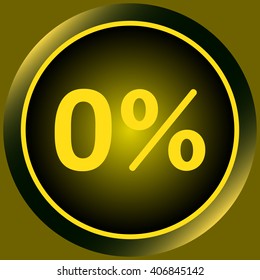 Icon yellow zero percent