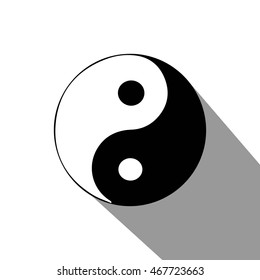 icon yin and yang in circles vector