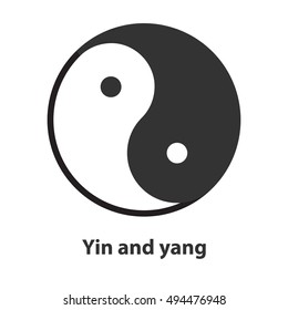 Icon of Yin Yang symbol. Taoism, buddhism, daoism religion sign