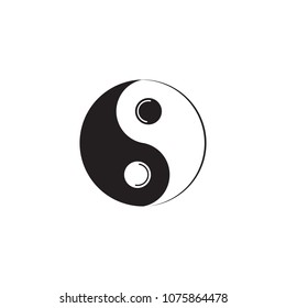 an icon of ying yang symbol with a simple concept